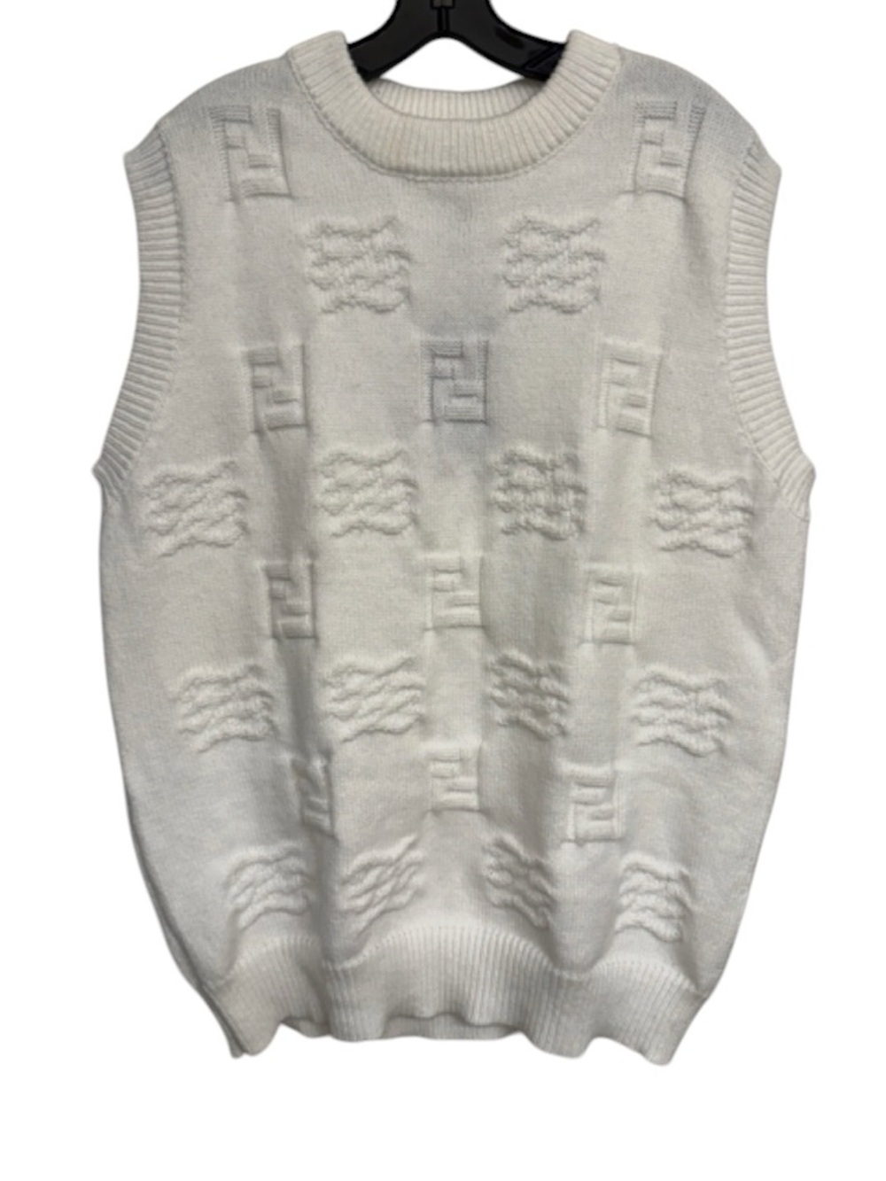 ✨Men’s FENDI ROMA FF Logo Knit Sweater Vest XXXL (3XL)